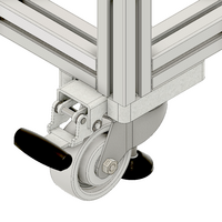 31-SPLFD100PU-0 MODULAR SOLUTIONSCASTER 100MM SWIVEL PLATE W/LIFT FOOT